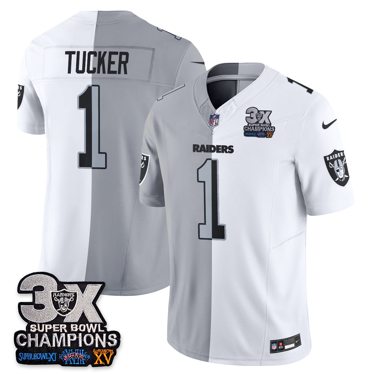 Las Vegas Raiders Split Edition Vapor Jersey - Stitched