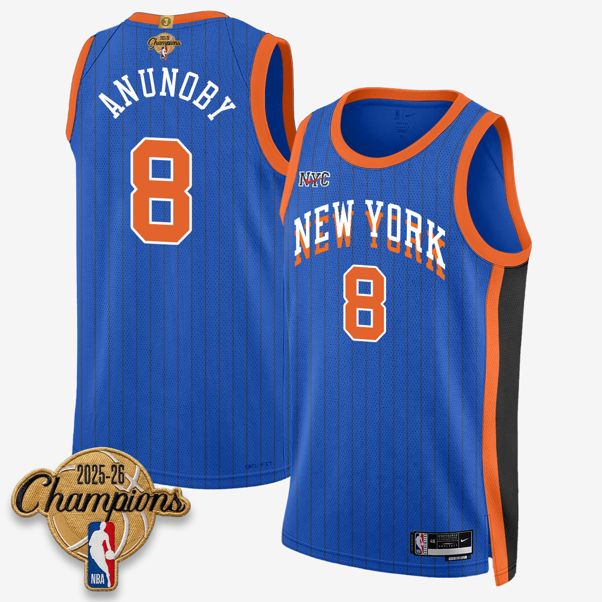 New York Knicks 2026 Basketball Champions Vapor Jersey V2- Stitched