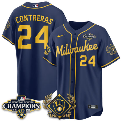 Milwaukee Brewers 2026 NL Division Champs Vapor Jersey - Stitched