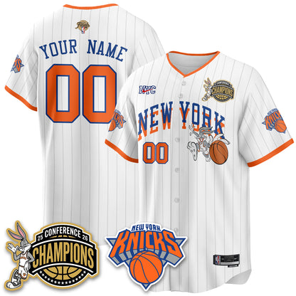 New York Knicks 2026 NBA Finals x Bunny Vapor Custom Jersey V2- Stitched