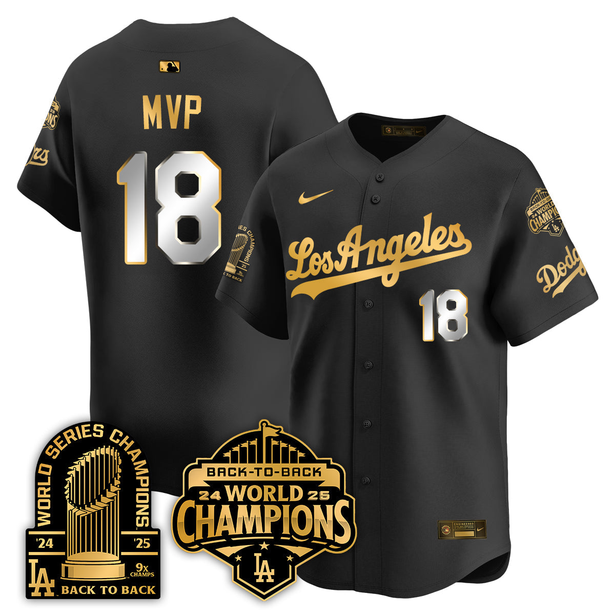 LAD Gold Collection Vapor Limited Jersey - 9x & B2B Champs - All Stitched