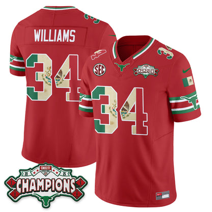 Texas Longhorns Mexico Edition Vapor Jersey - Stitched-NQD