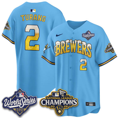 Milwaukee Brewers "Pitcher & Pint" WS26 & 2026 NL Champions Vapor Jersey - Stitched (V2)