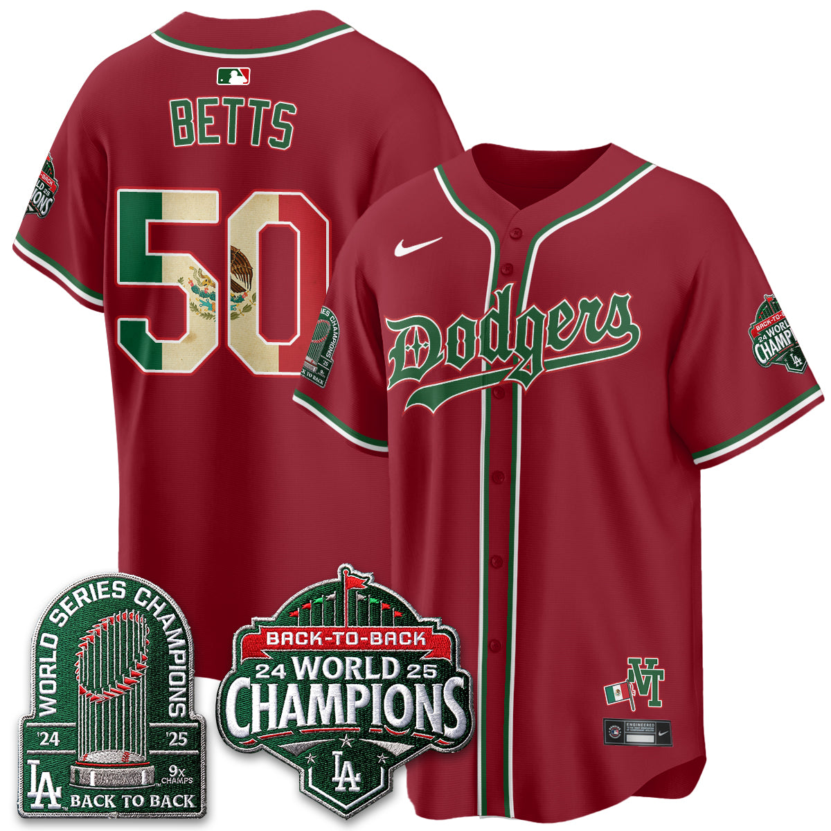 Los Angeles Dodgers x Mexico Style Vapor Jersey - Stitched