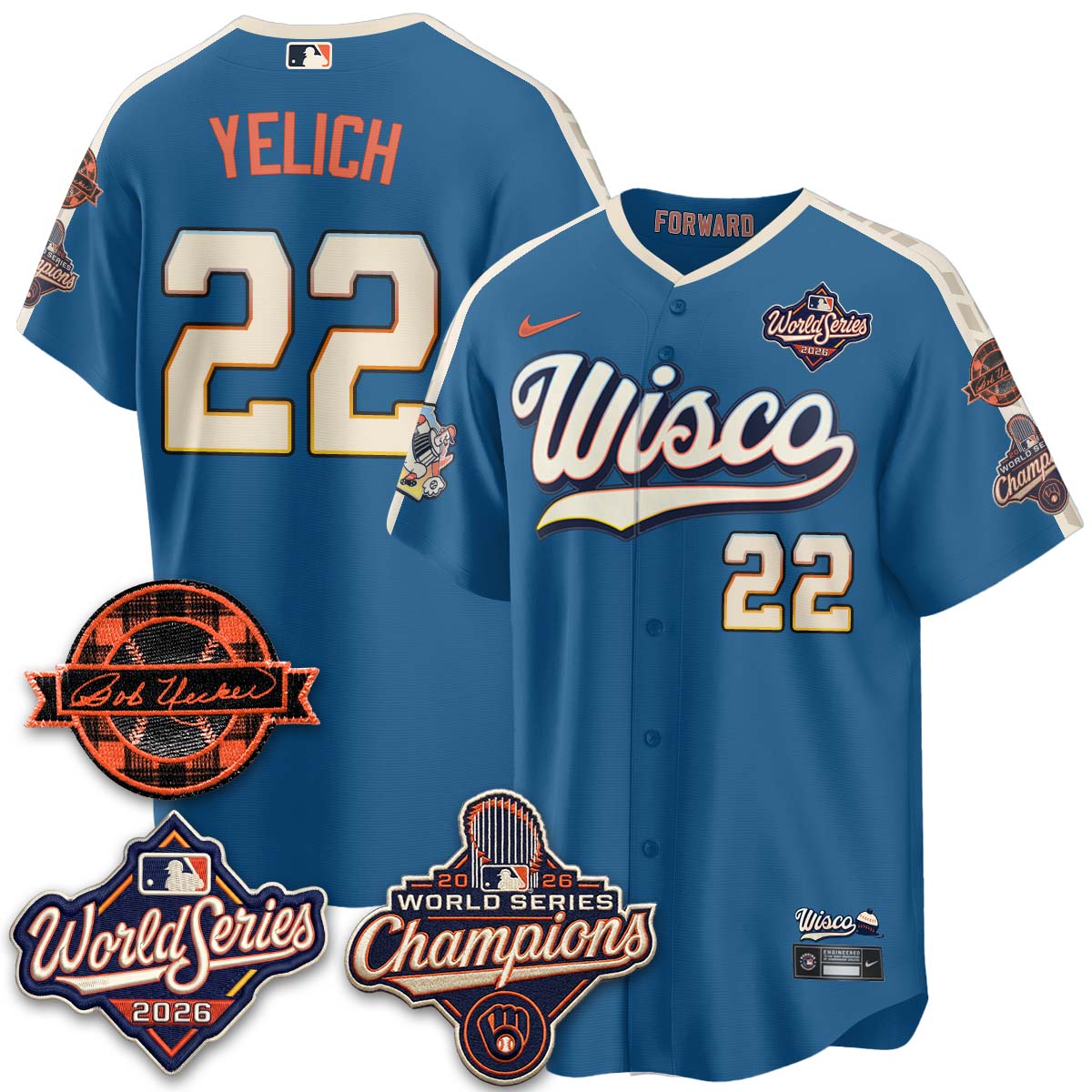 MIL 2026 WS Champions - Bob Patch Vapor Edition - Stitched-NQD (NAV9)