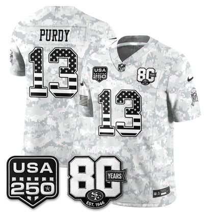 San Francisco 49ers 2026 Salute to Service Edition Vapor Jersey - Stitched-NQD