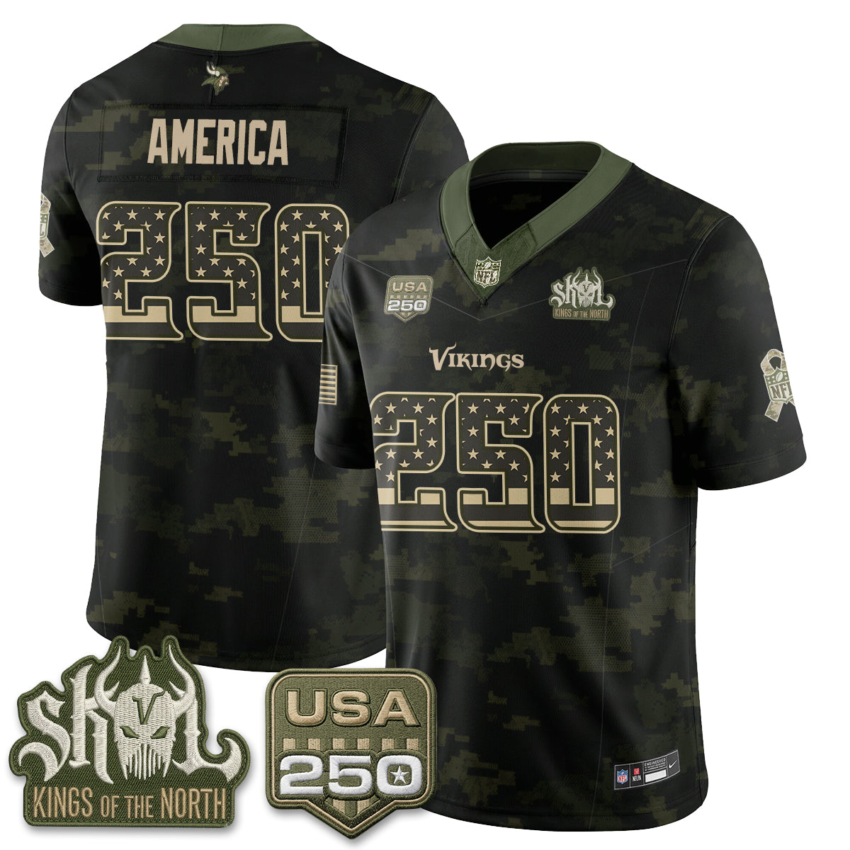 Minnesota Vikings 2026 Salute to Service Edition Vapor Jersey - Stitched