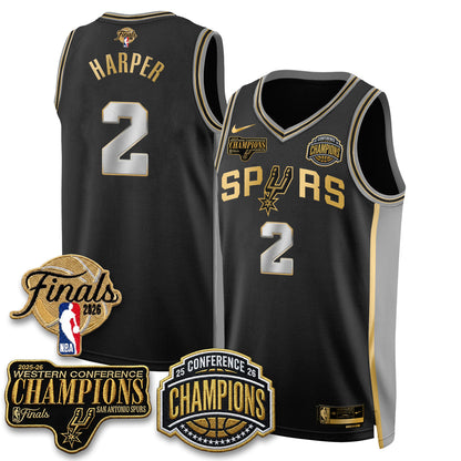 San Antonio Spurs 2026 NBA Western Conference Champions Vapor Special Edition Jersey - Stitched