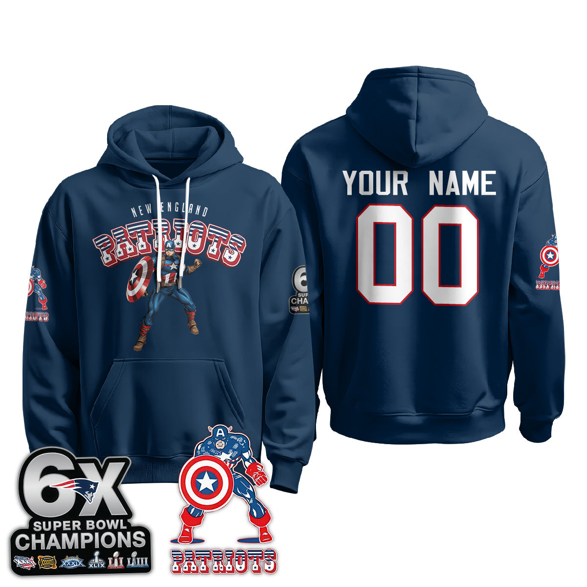 NE x Liberty Guardian Edition Pullover Custom Hoodie V2 - Printed