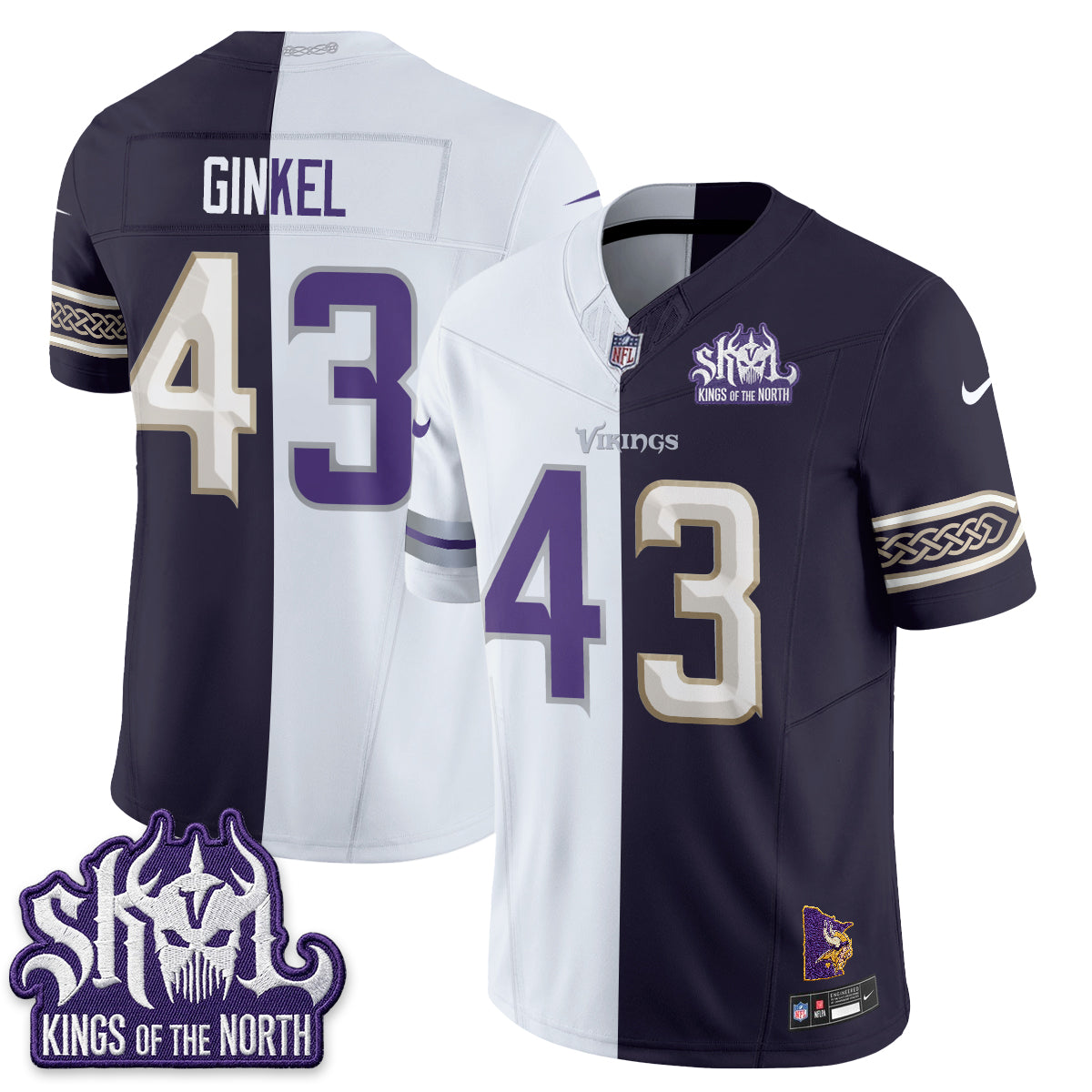 Minnesota Vikings Split Edition Vapor Jersey - Stitched