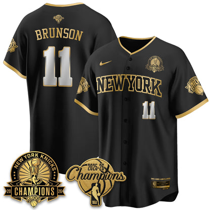 New York Knicks 2026 NBA Champions Cream Baseball Edition Vapor Jersey - Stitched