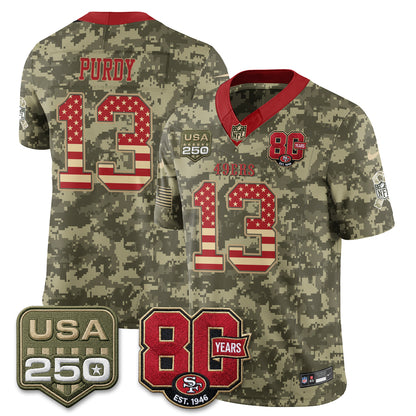 San Francisco 49ers 2026 Salute to Service Edition Vapor Jersey - Stitched-NQD