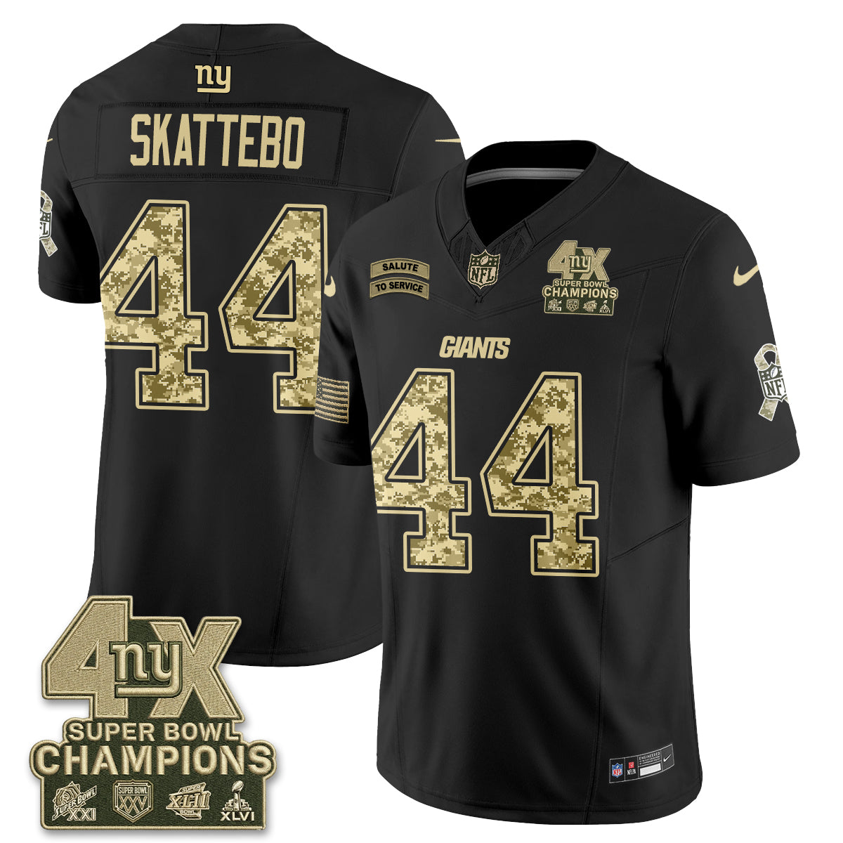 New York Giants 2026 Salute To Service V2 Vapor Jersey - Stitched