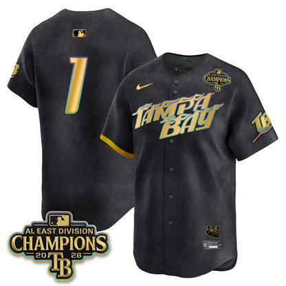 Tampa Bay Rays 2026 AL East Champs Gold Edition Vapor Jersey - Stitched-NQD