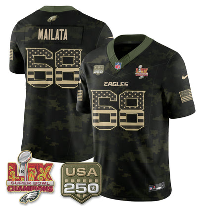 Philadelphia Eagles Salute to Service Vapor Jersey - Stitched