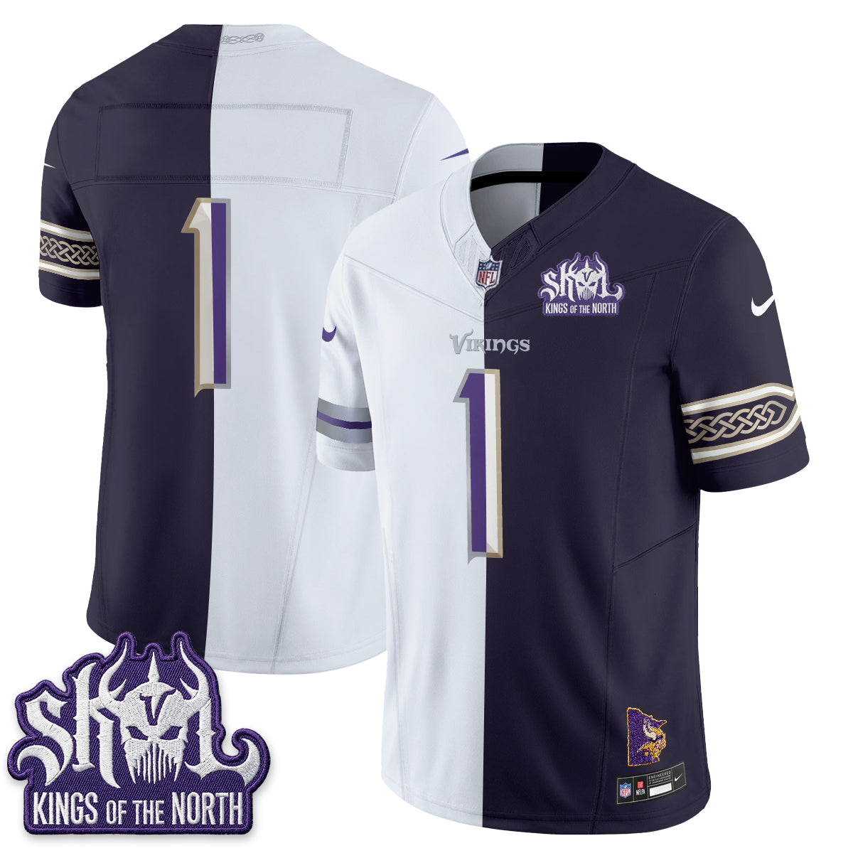 Minnesota Vikings Split Edition Vapor Jersey - Stitched