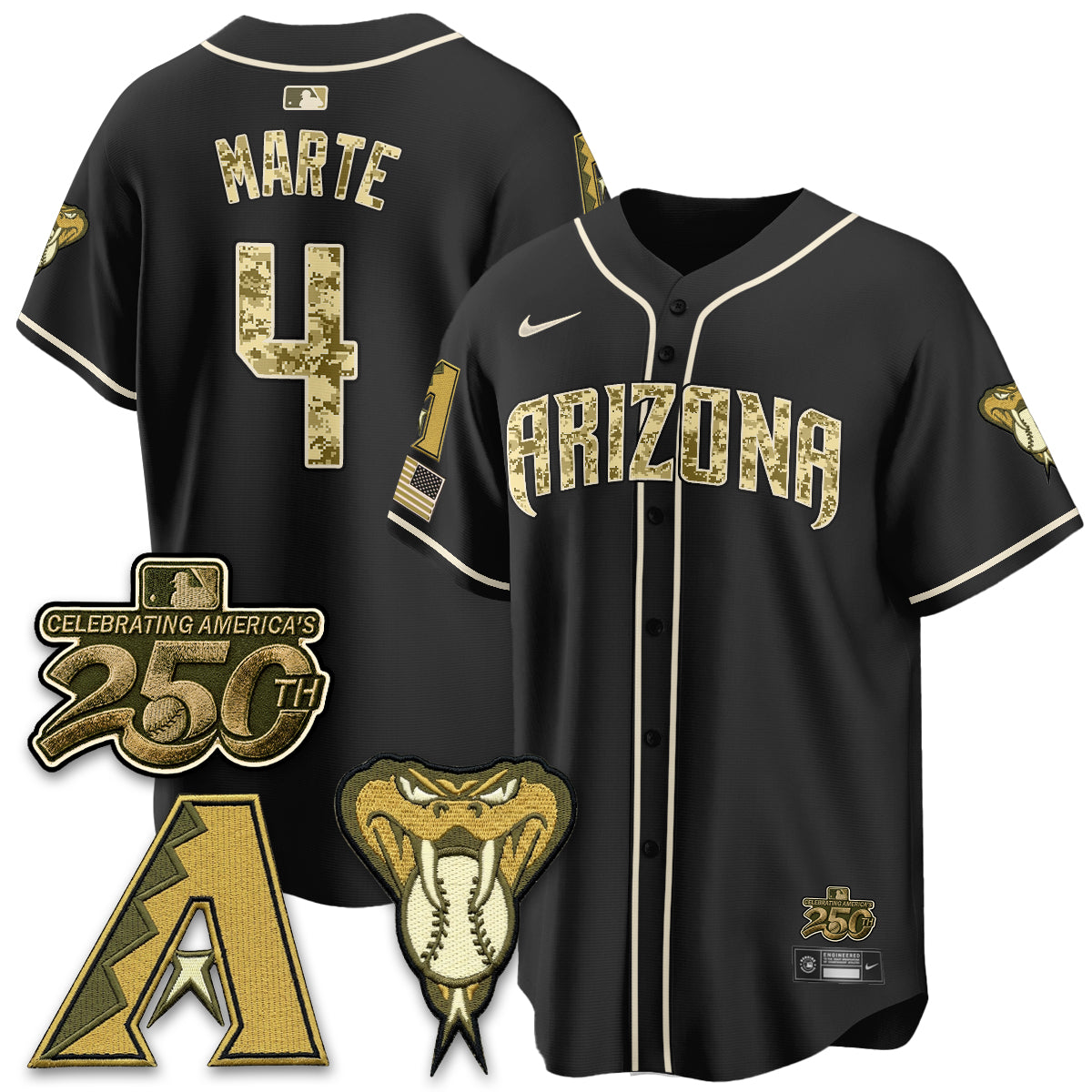 Arizona Diamondbacks Salute to Service 2026 Vapor Premier Limited Jersey - All Stitched