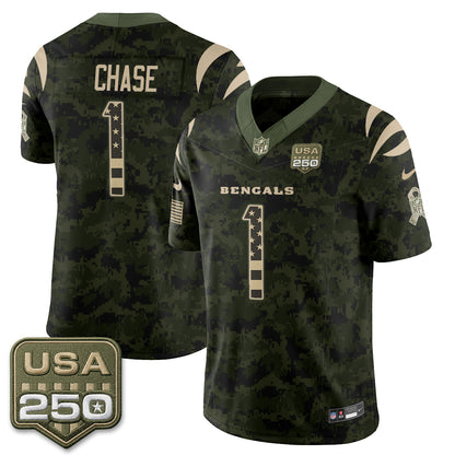Cincinnati Bengals 2026 Salute to Service Vapor Jersey - Stitched