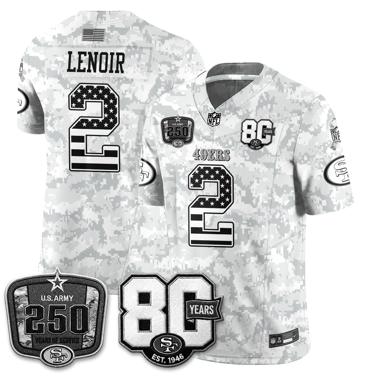 San Francisco 49ers 2026 Salute to Service Edition Vapor Jersey V2- Stitched-NQD