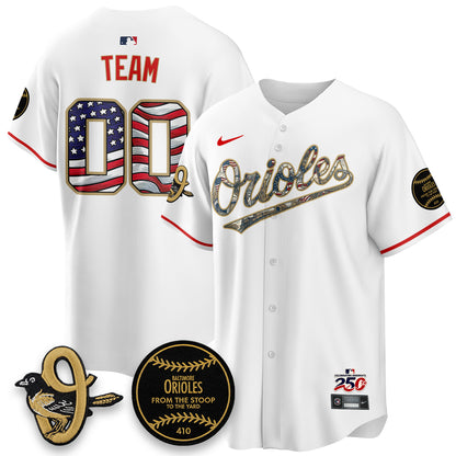 Baltimore Orioles 2026 Independence Day USA Vapor Limited Jersey - Stitched