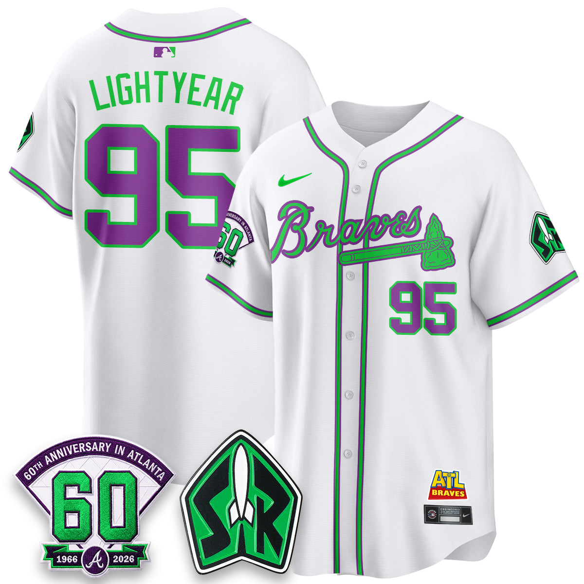 Atlanta Braves 60th Anniversary Space Ranger Edition Vapor Limited Jersey - All Stitched