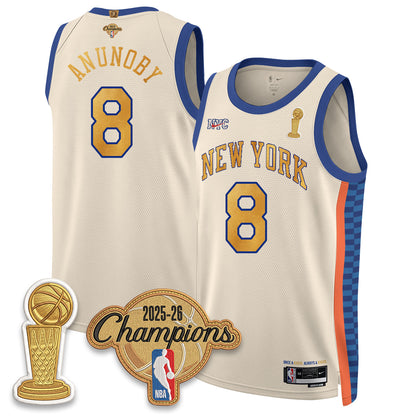 New York Knicks Champions Night Vapor Jersey - Stitched-NQD