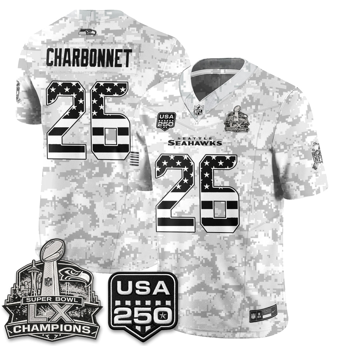 Seattle Seahawks 2026 Salute to Service Edition Vapor Jersey - Stitched-NQD