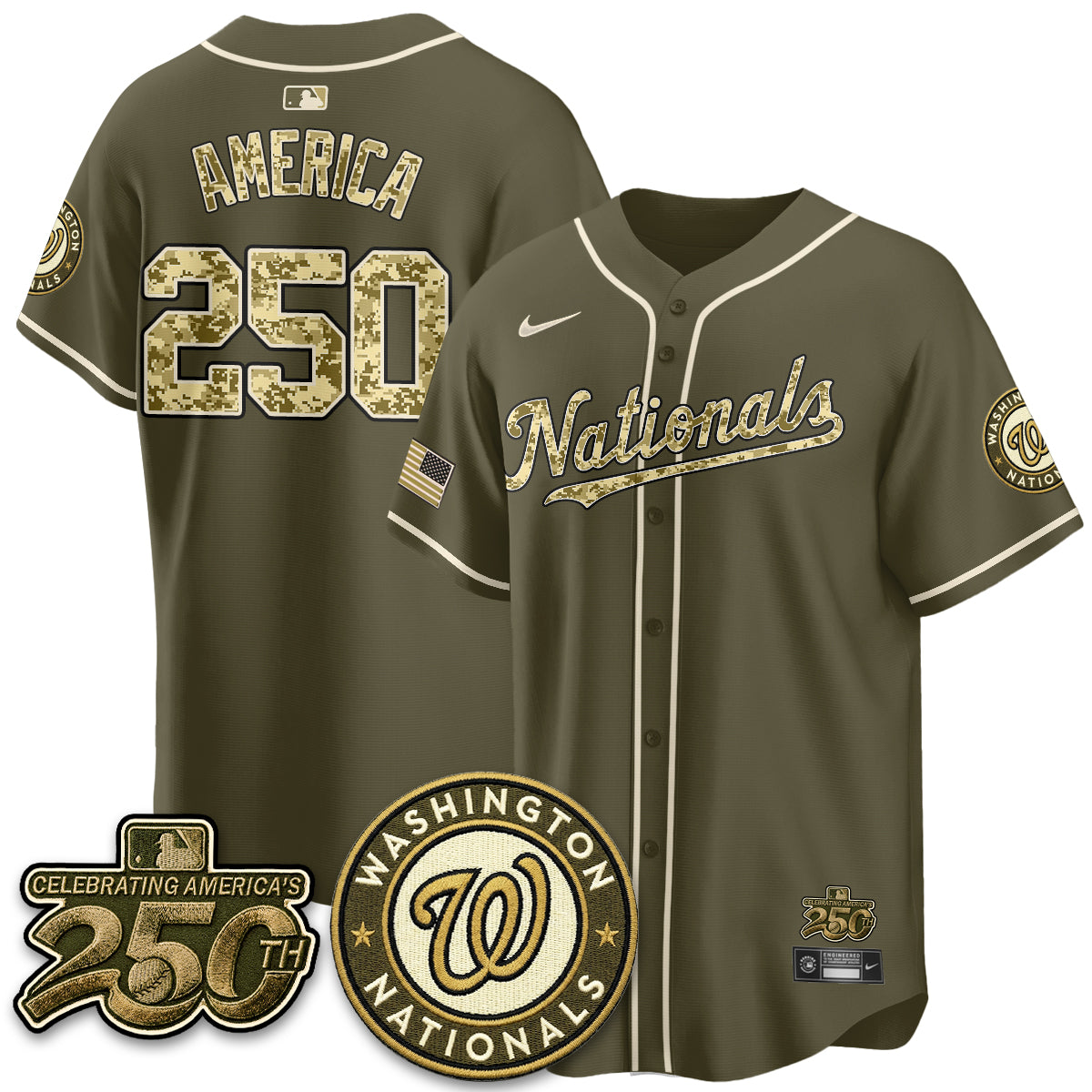 Washington Nationals Armed Force Day 2026 Vapor Limited Jersey - Stitched