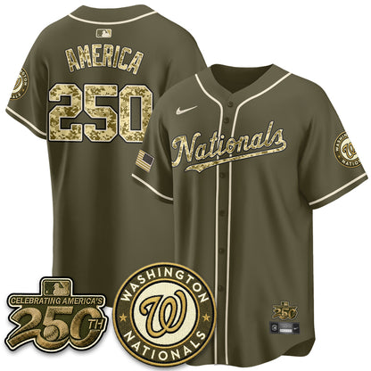 Washington Nationals Armed Force Day 2026 Vapor Limited Jersey - Stitched