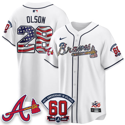 Atlanta Braves 2026 Independence Day USA Vapor Limited Jersey - Stitched