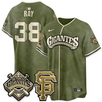 SF New Era Olive 2026 Armed Forces Day Jersey - All Stitched