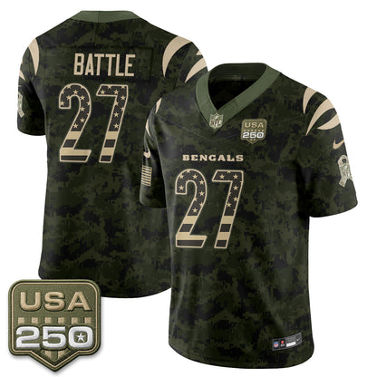 Cincinnati Bengals 2026 Salute to Service Vapor Jersey - Stitched