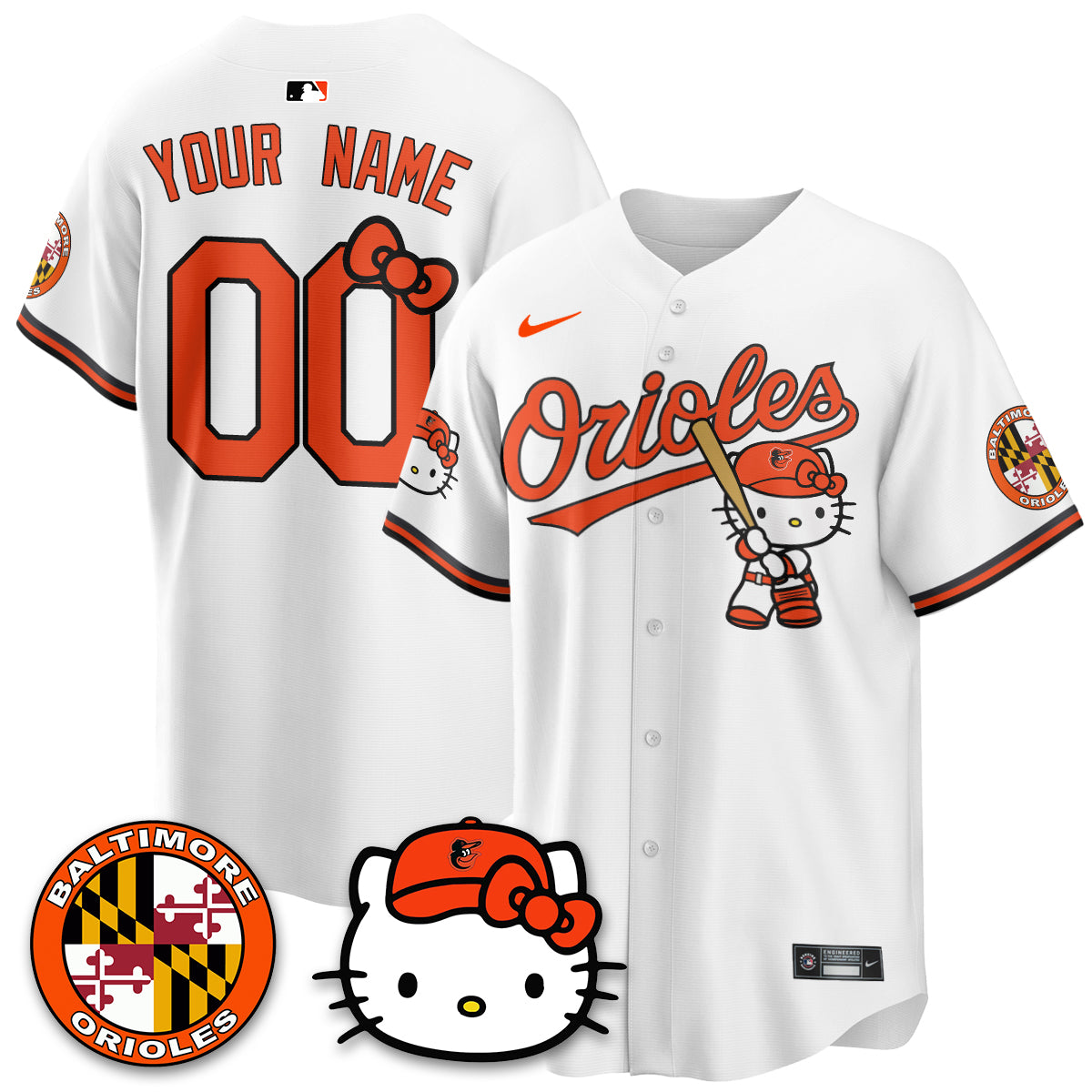 Baltimore Orioles x Meow Kitty Vapor Premier Limited Custom Jersey - Stitched