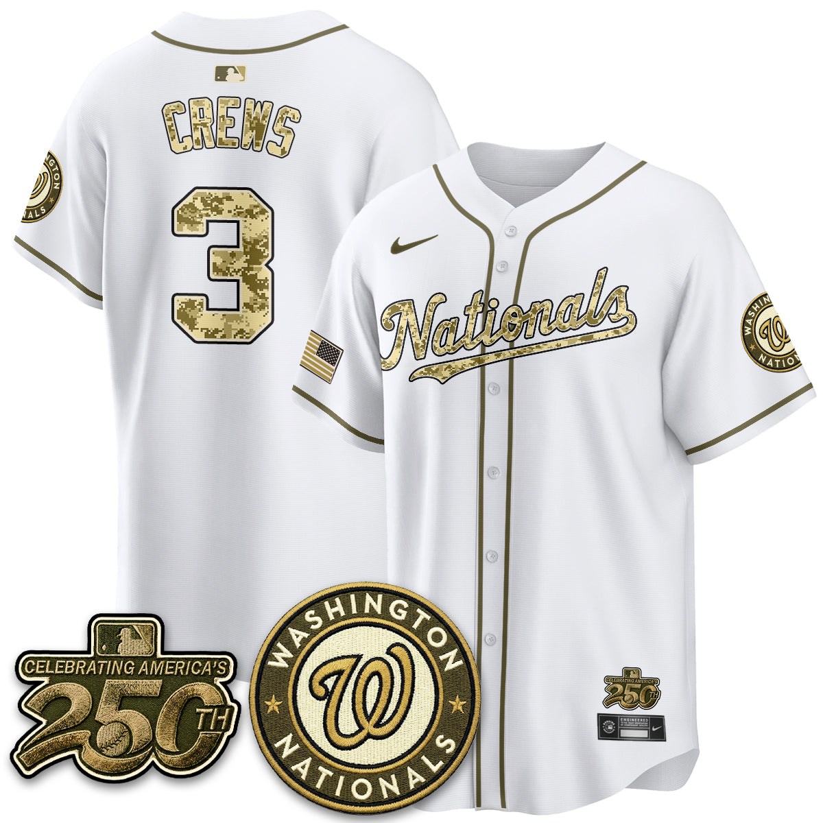 Washington Nationals Armed Force Day 2026 Vapor Limited Jersey - Stitched