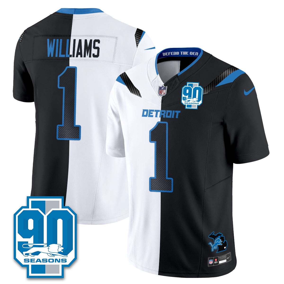 Detroit Lions Rivalries Split Edition Vapor Jersey - Stitched