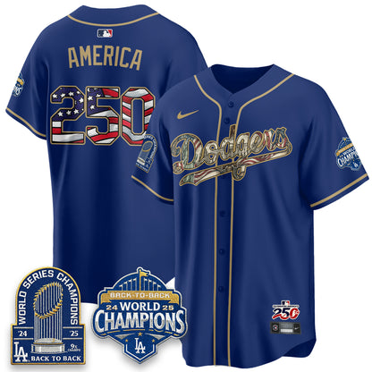 Los Angeles Dodgers 2026 Independence Day USA Vapor Limited Jersey - Stitched