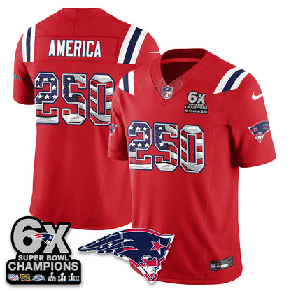 New England Patriots America Edition Vapor Jersey V2- Stitched