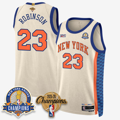 New York Knicks 2026 Basketball Champions Gold Edition Vapor Jersey- Stitched
