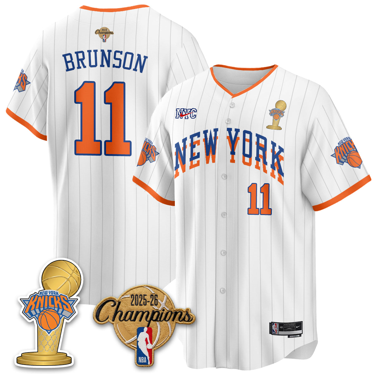 New York Knicks 2026 NBA Champions Vapor Jersey - Stitched