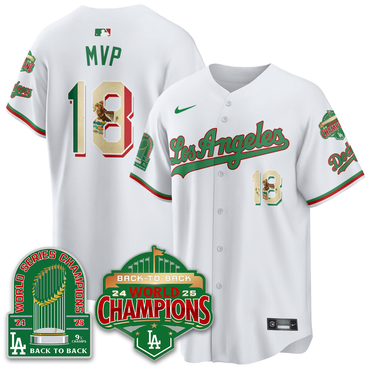 LAD Mexico Vapor Limited Jersey - 9x & B2B Champs - Stitched