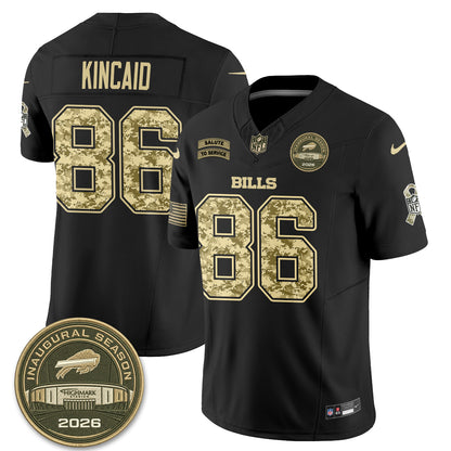 Buffalo Bills 2026 Salute to Service Edition Vapor Jersey V2- Stitched-NQD