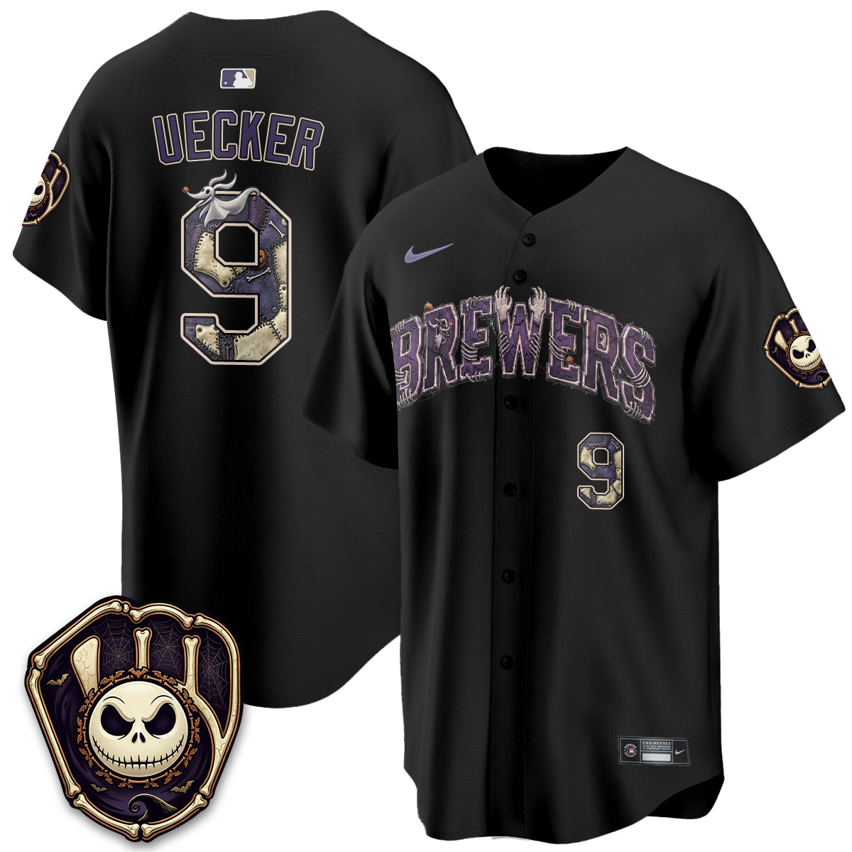 Milwaukee Brewers Nightmare Edition Vapor Jersey - Printed
