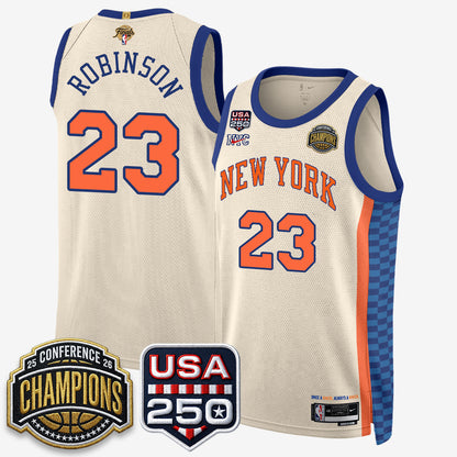 New York Knicks 2026 NBA Eastern Conference Champions City Edition Jersey V2- Stitched