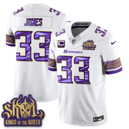 Minnesota Vikings Fangear Edition Warrior Skol Patch Vapor Jersey - Stitched