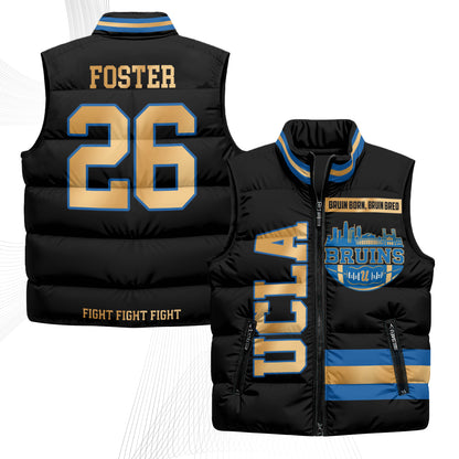 UCLA Bruins Fight Fight Fight Puffer Vest - Printed