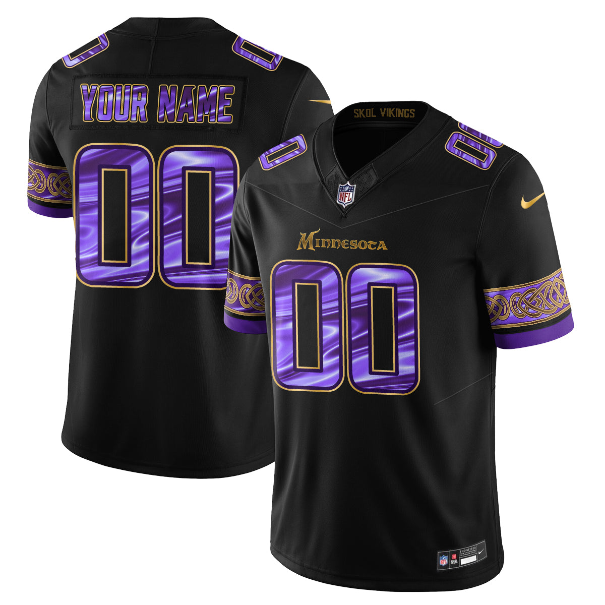 Minnesota Vikings Fangear Edition Vapor Custom Jersey - Stitched