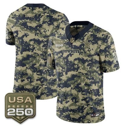 Dallas Cowboys 2026 Salute to Service Edition Vapor Jersey - Stitched
