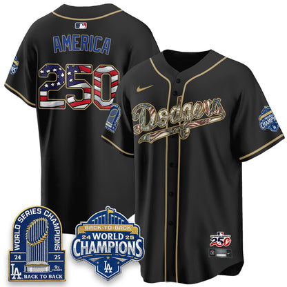 Los Angeles Dodgers 2026 Independence Day USA Vapor Limited Jersey - Stitched
