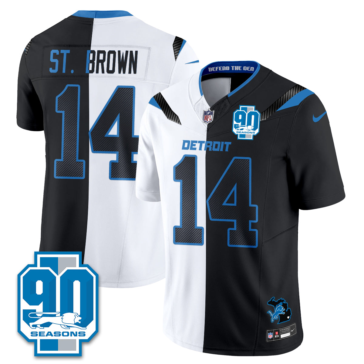 Detroit Lions Rivalries Split Edition Vapor Jersey - Stitched