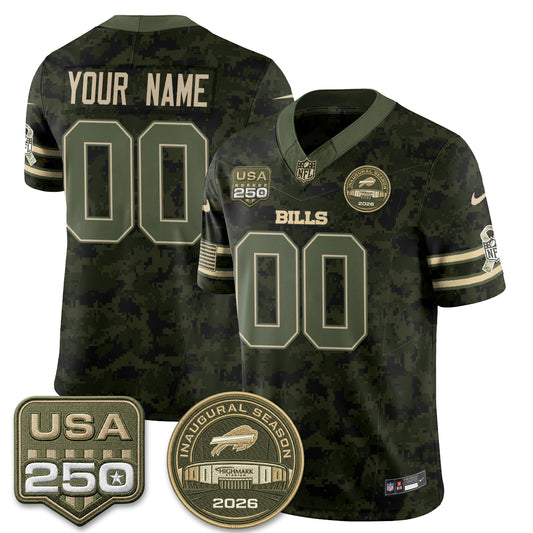 Buffalo Bills 2026 Salute to Service Edition Vapor Custom Jersey - Stitched